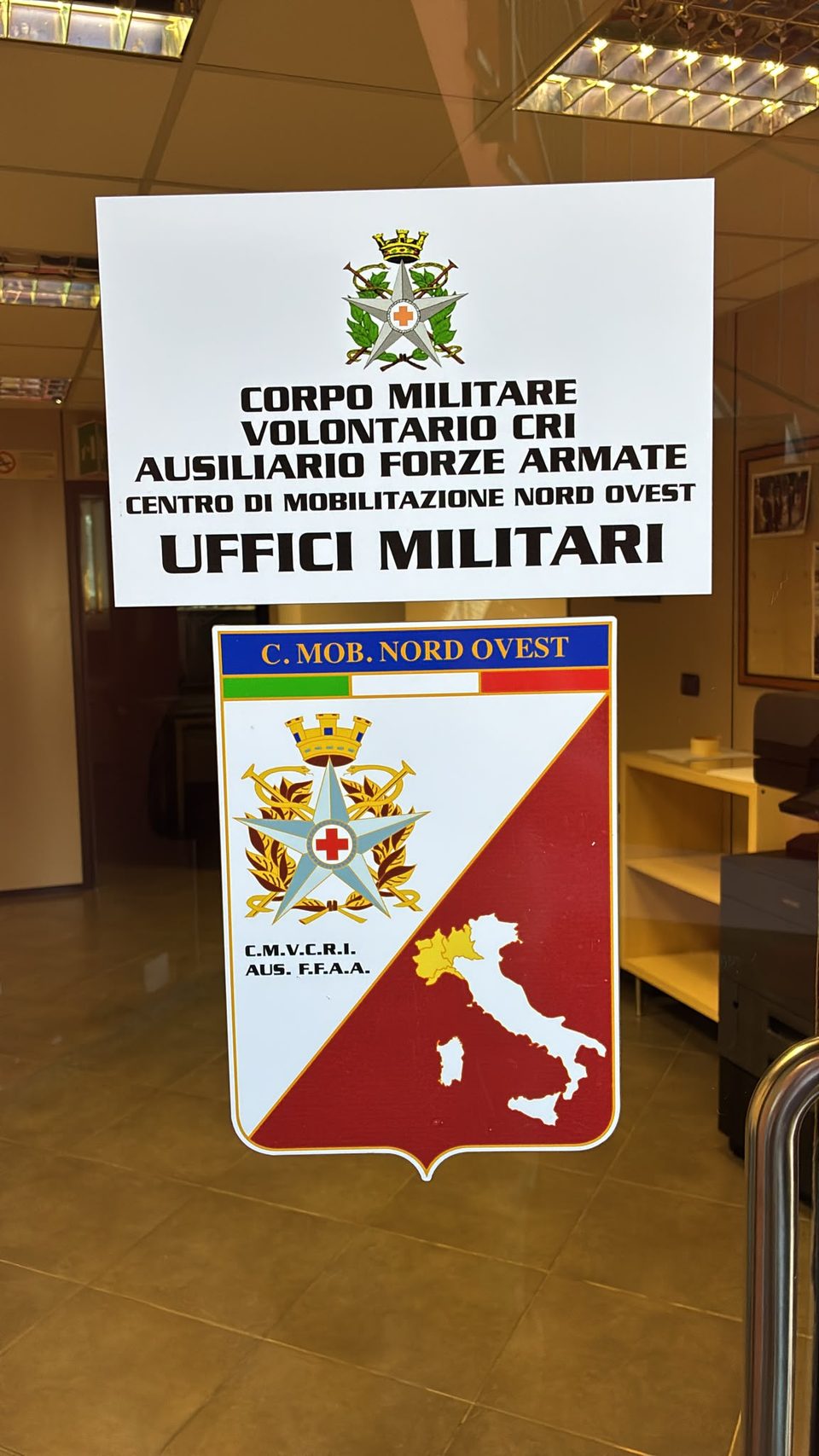 L'ingresso degli Uffici Militari del Centro di Mobilitazione Nord Ovest